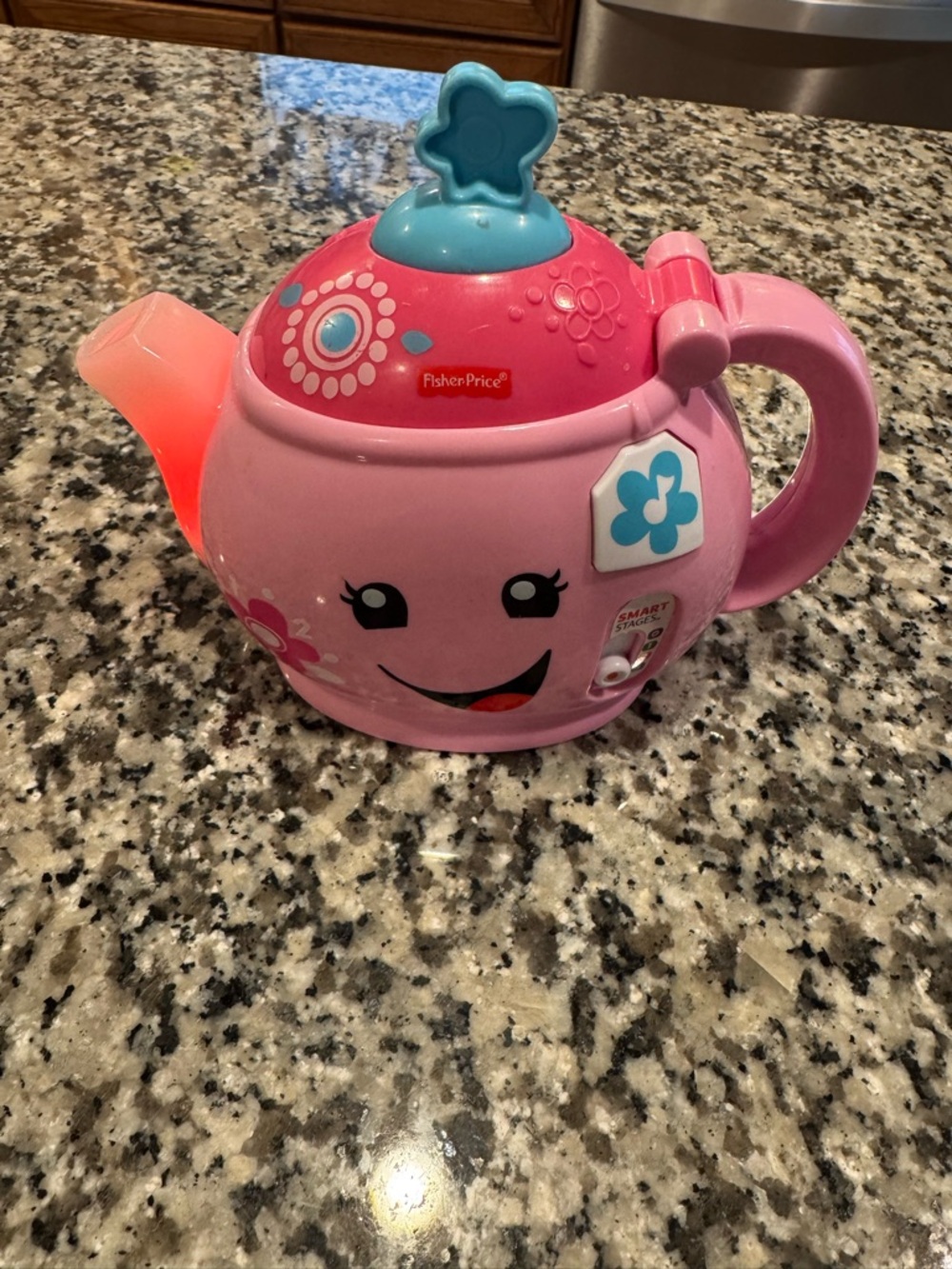 Fisher-Price Pink and Teal Smiling Play Teapot